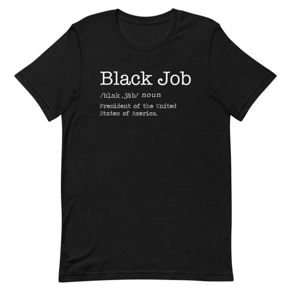 Kamala Harris 2024 Black Job Black T-Shirt - Picture 2 of 2